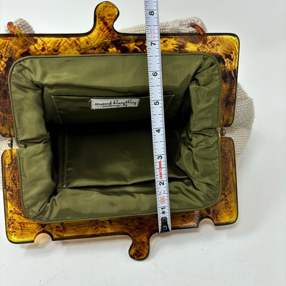 Vintage Maud Hundley Tapestry Needlepoint Purse Bag Floral - Picture 15 of 16